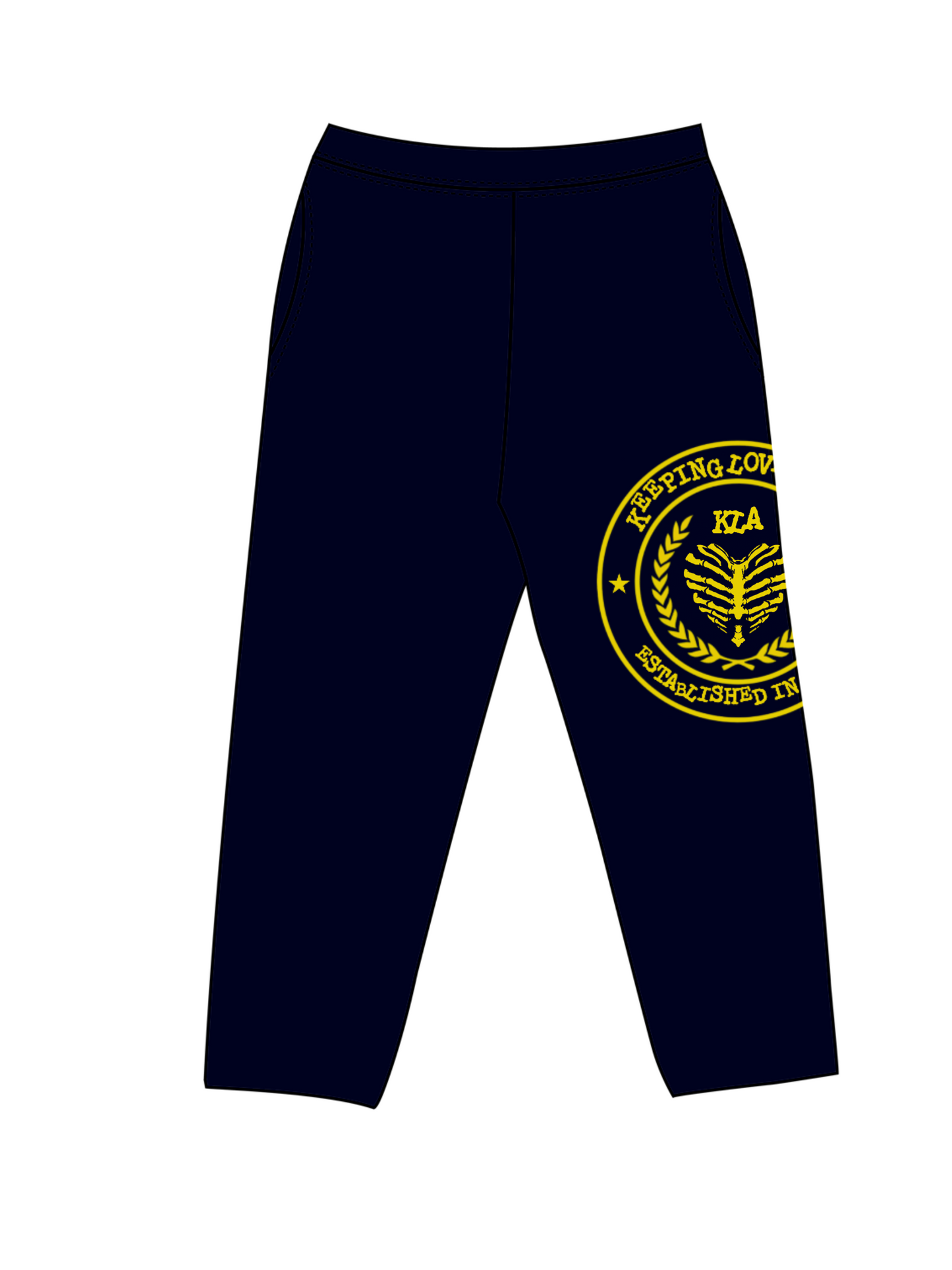 NAVY KLA UNIVERSITY SWEATPANTS