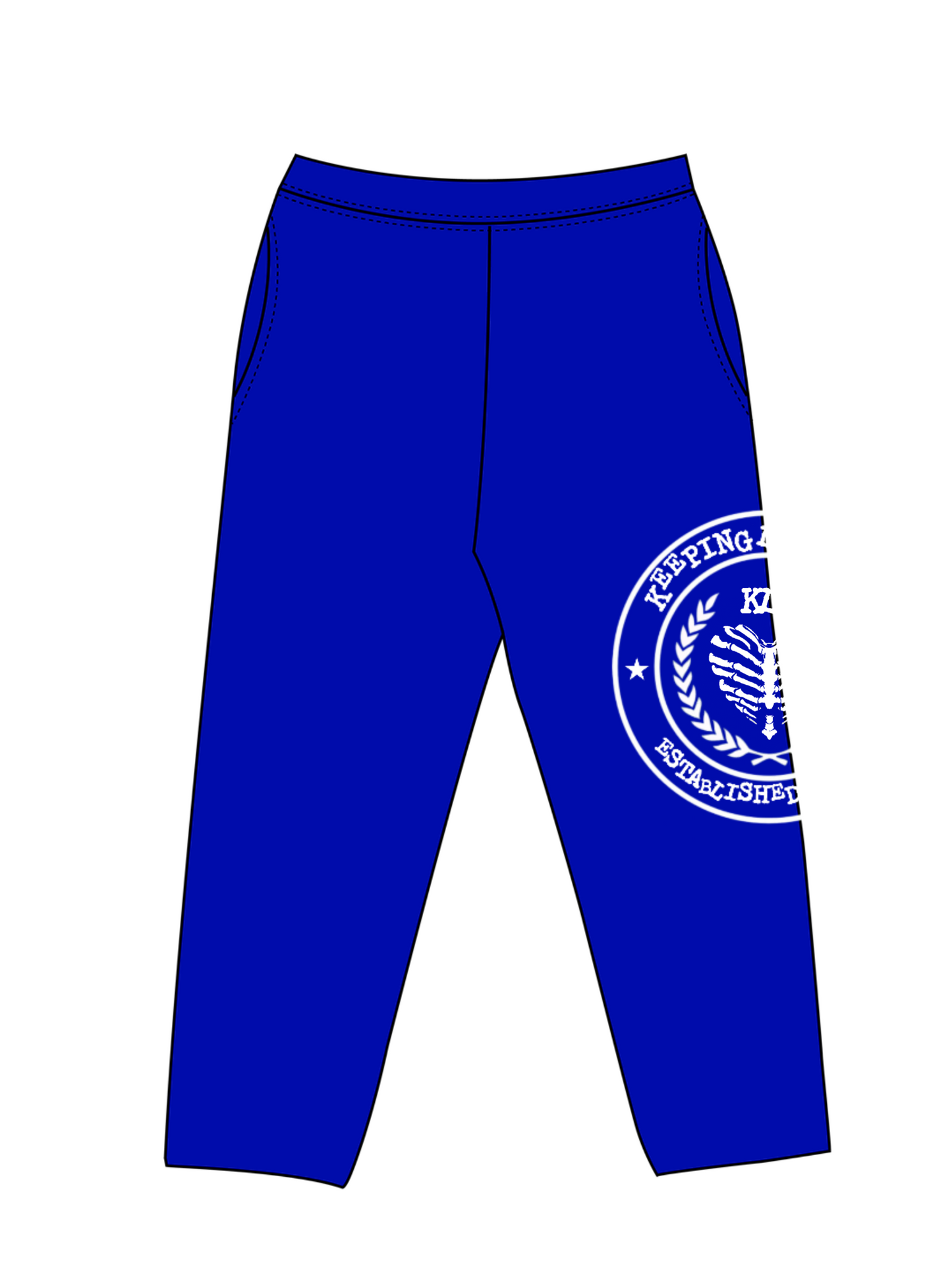 BLUE KLA UNIVERSITY SWEATPANTS