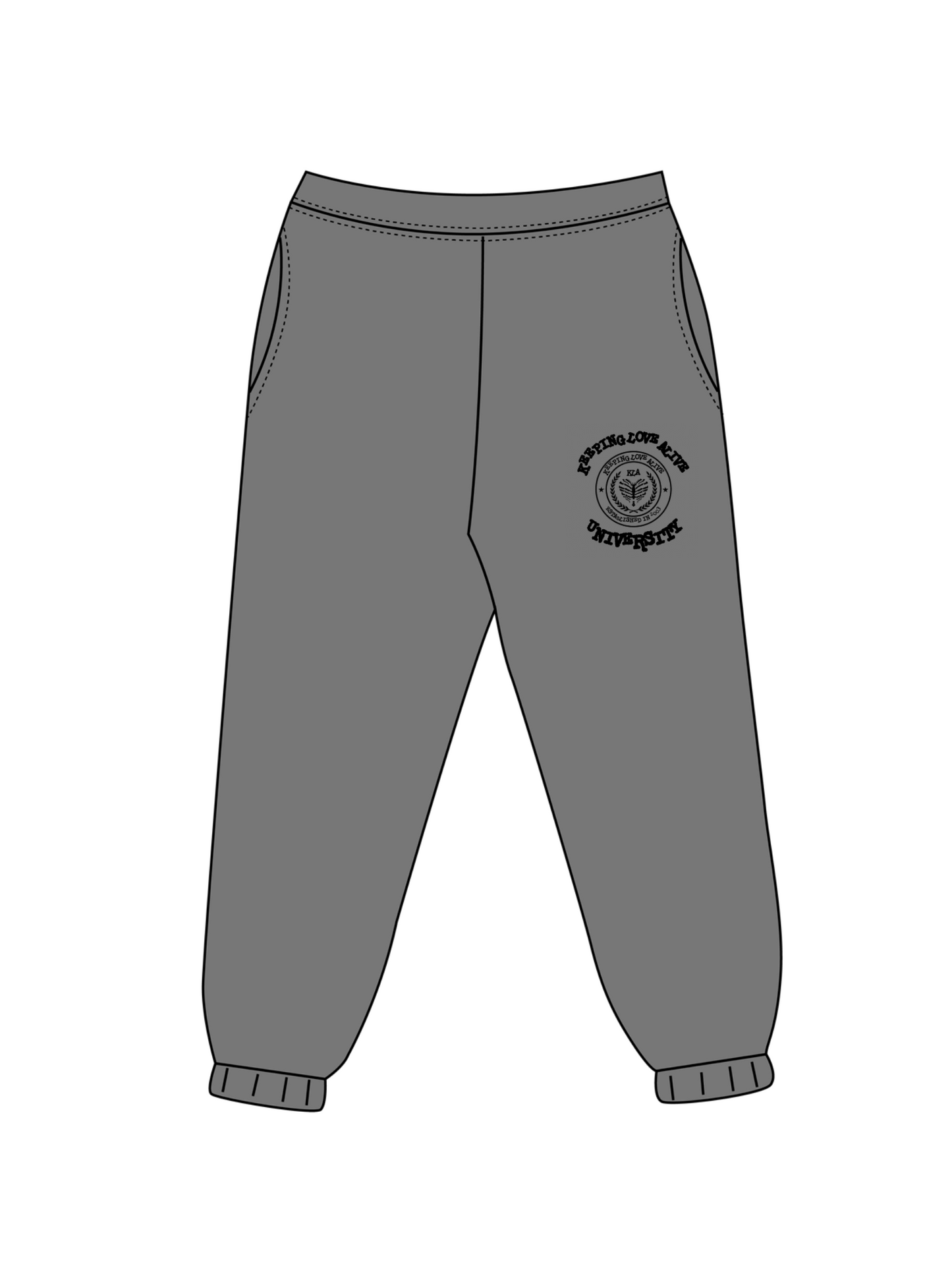 GREY KLA UNIVERSITY JOGGERS
