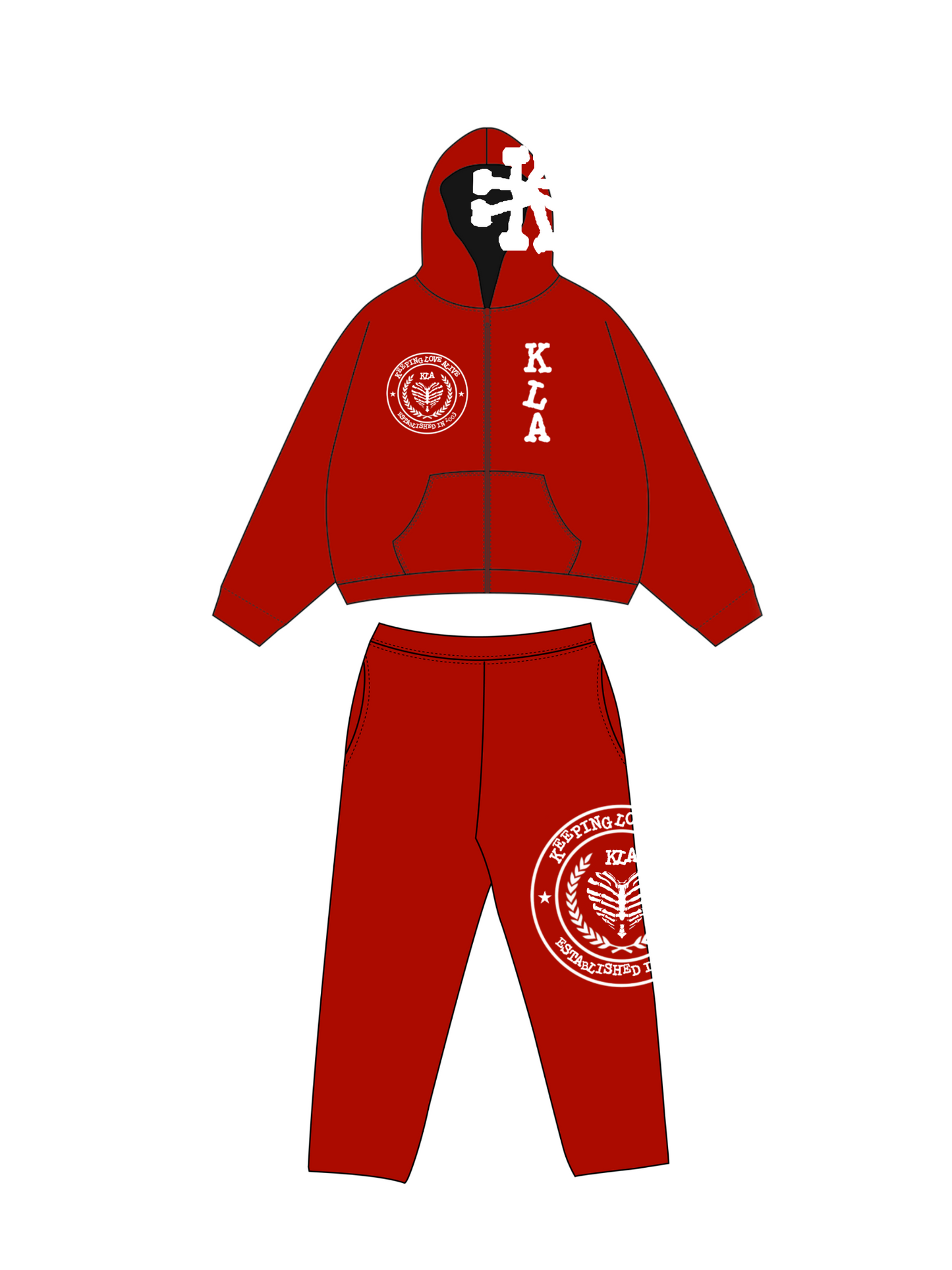 Red Kla University Sweatsuit