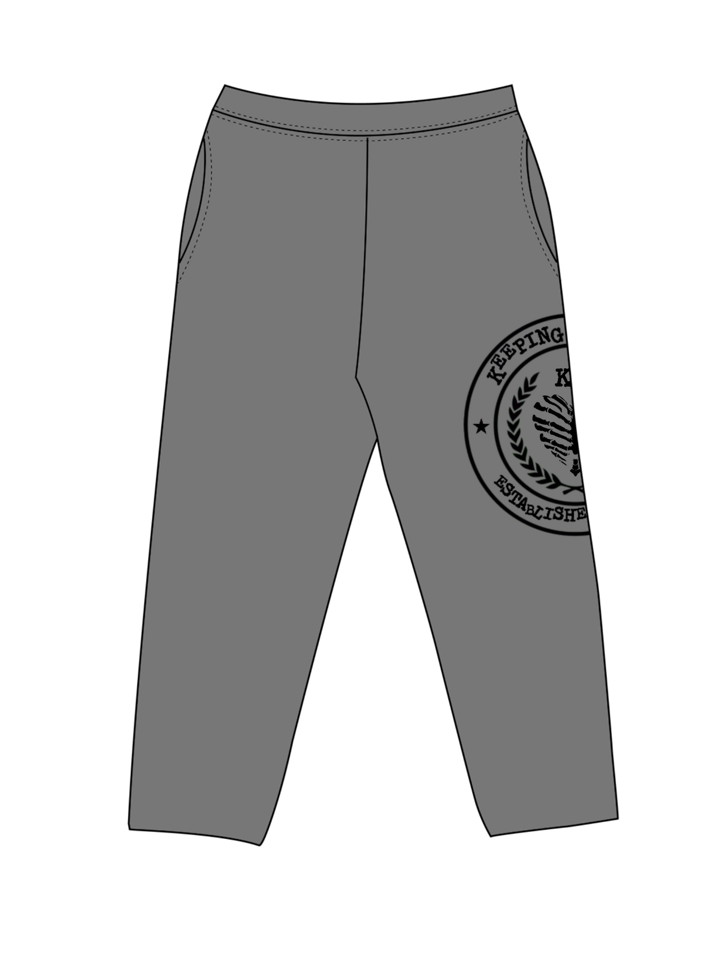 GREY KLA UNIVERSITY SWEATPANTS