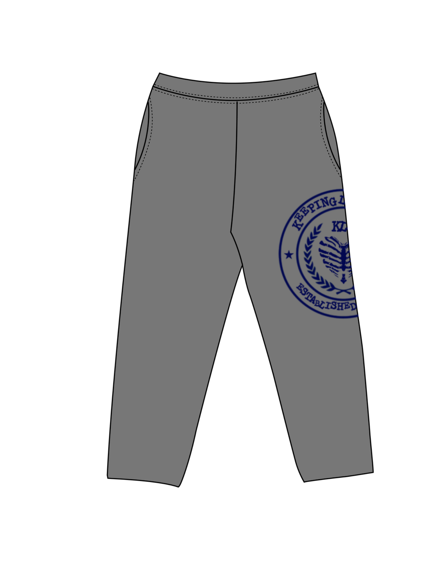 GREY/NAVY KLA UNIVERSITY SWEATPANTS