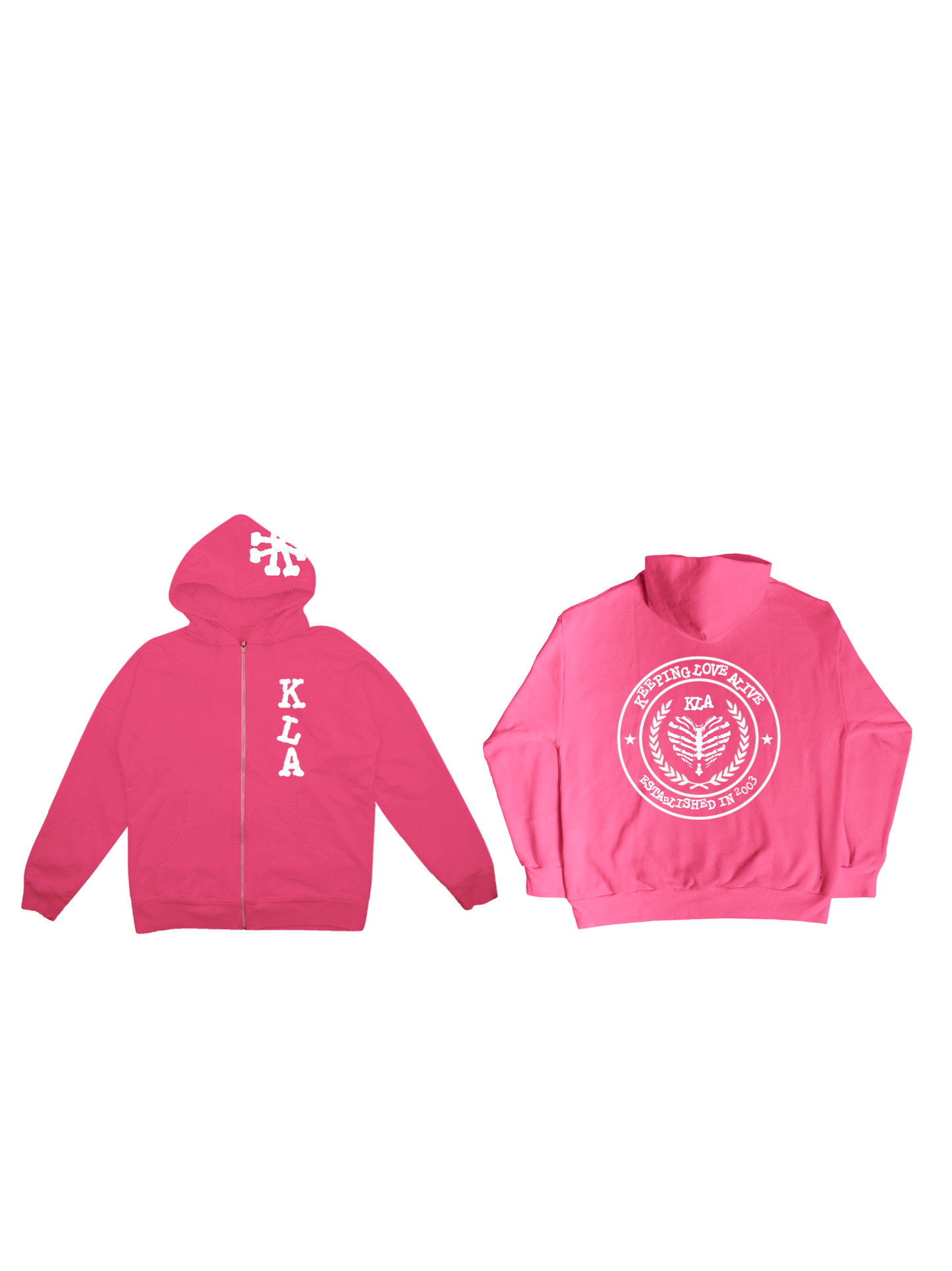 PINK KLA UNIVERSITY ZIPUP