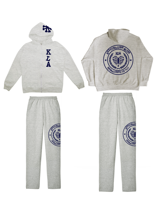 GREY/NAVY KLA UNIVERSITY SWEATSUIT