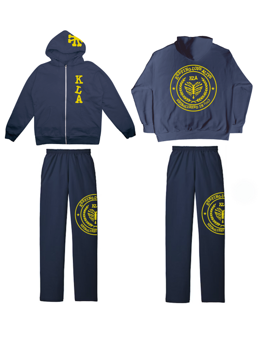 NAVY KLA UNIVERSITY SWEATSUIT