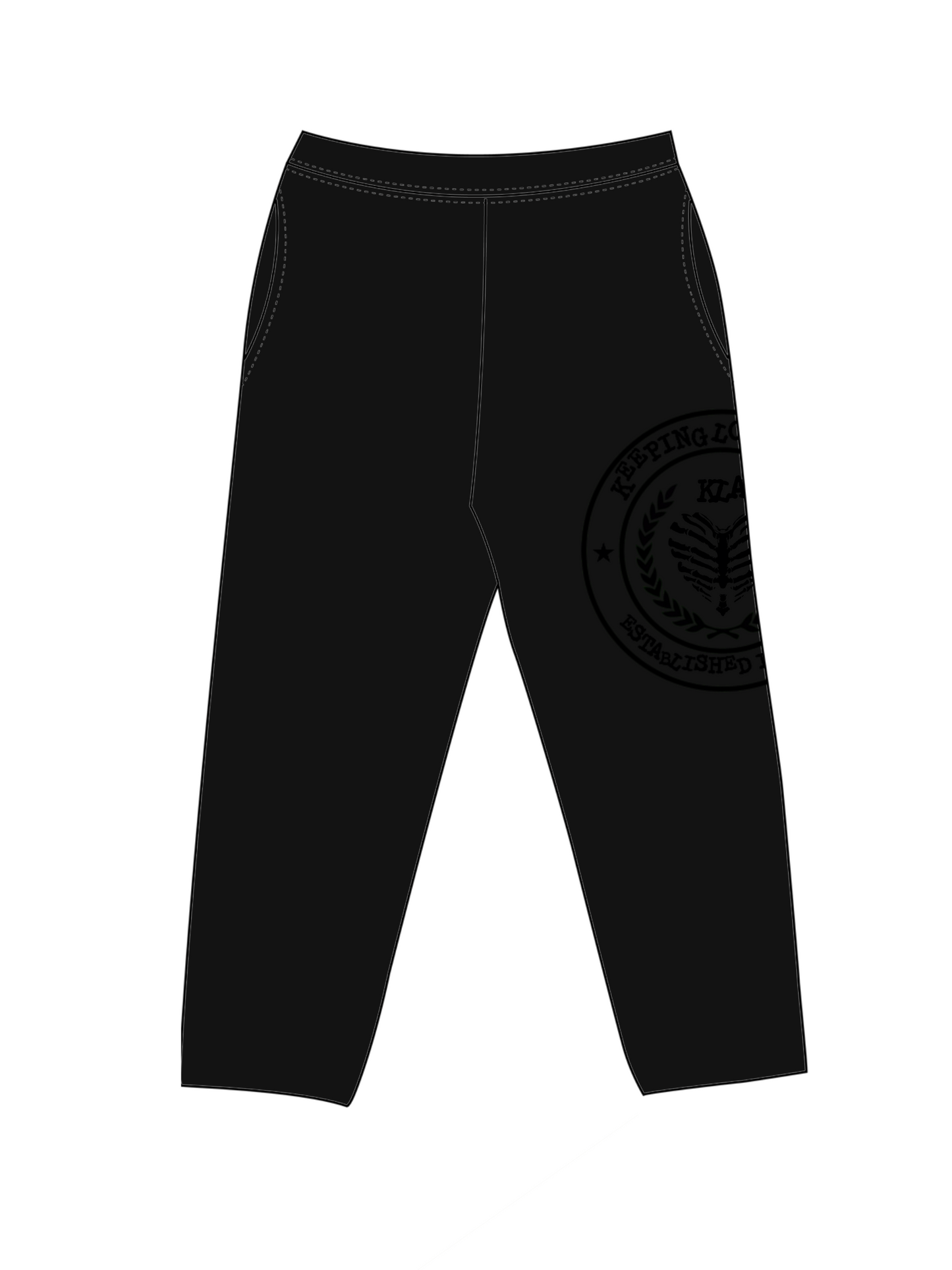 CHARCOAL KLA UNIVERSITY SWEATPANTS