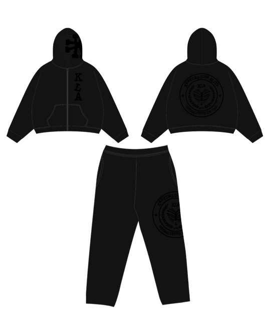 CHARCOAL KLA UNIVERSITY SWEATSUIT