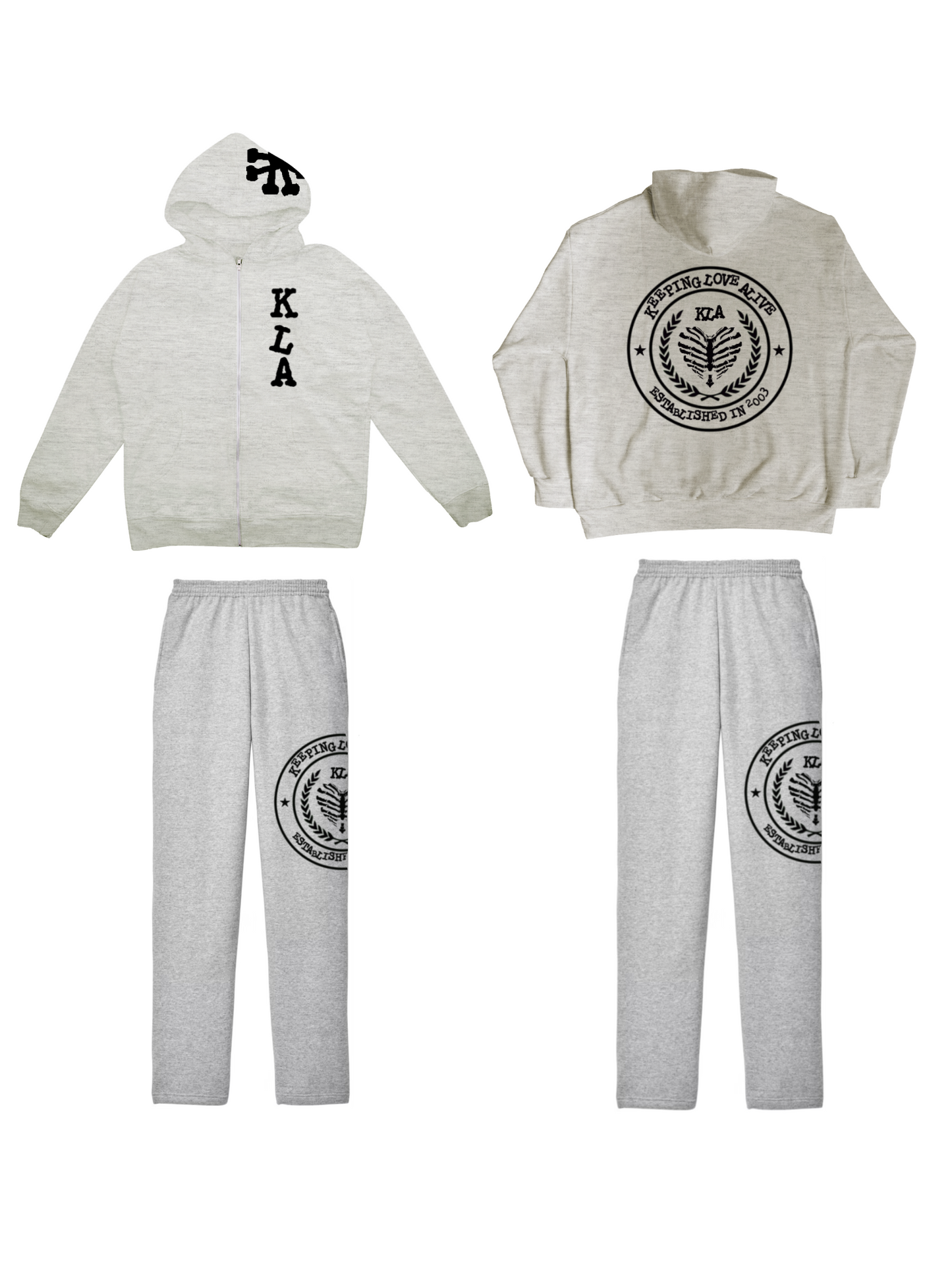 GREY KLA UNIVERSITY SWEATSUIT