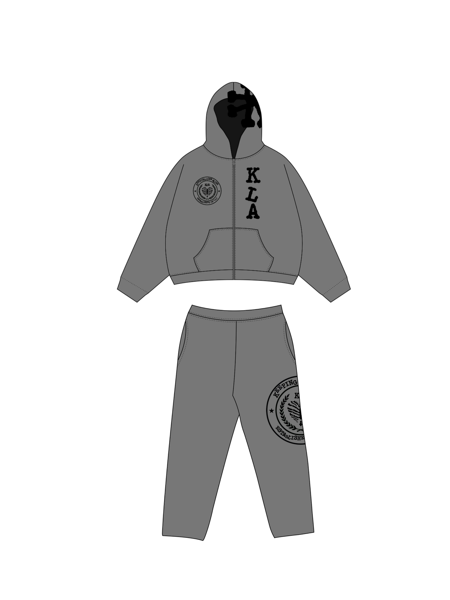 Grey Kla University Sweatsuit