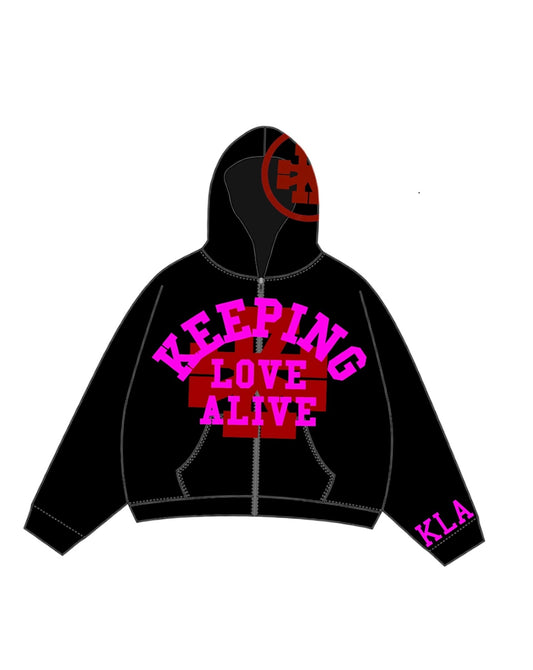 Keeping Love Alive 2.0 Strawberry Zipup