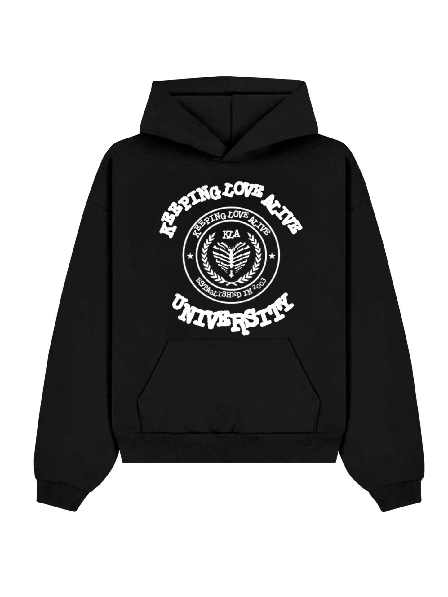 BLACK KLA UNIVERSITY HOODIE