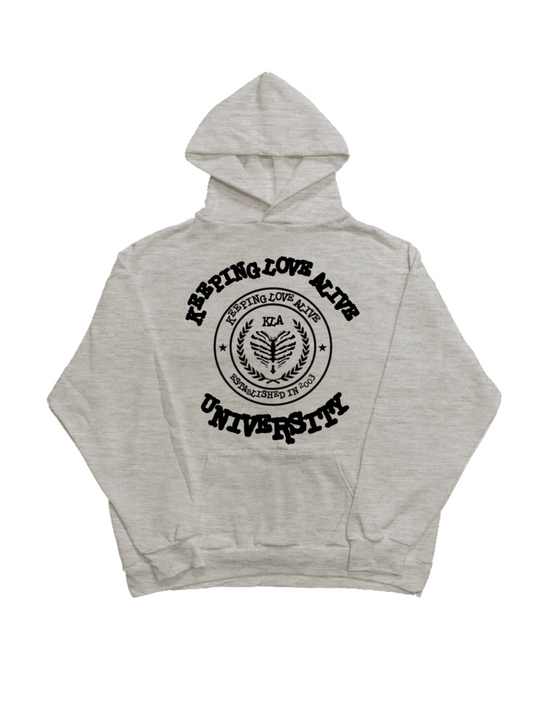 GREY KLA UNIVERSITY HOODIE