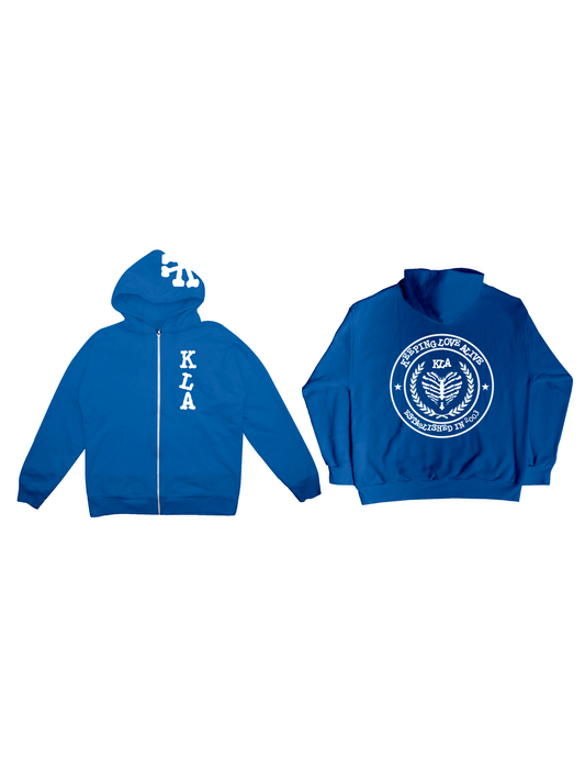 BLUE KLA UNIVERSITY ZIPUP