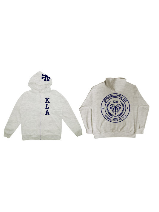 GREY/NAVY KLA UNIVERSITY ZIPUP
