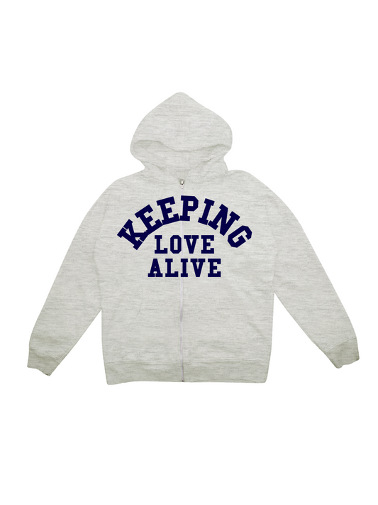 Keeping Love Alive Grey Zipup