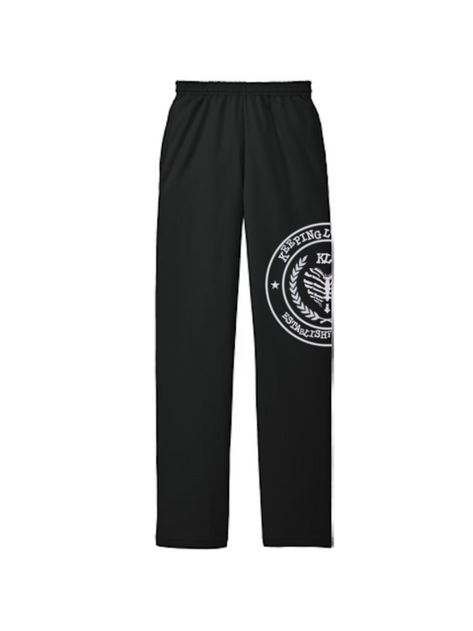 BLACK KLA UNIVERSITY SWEATPANTS