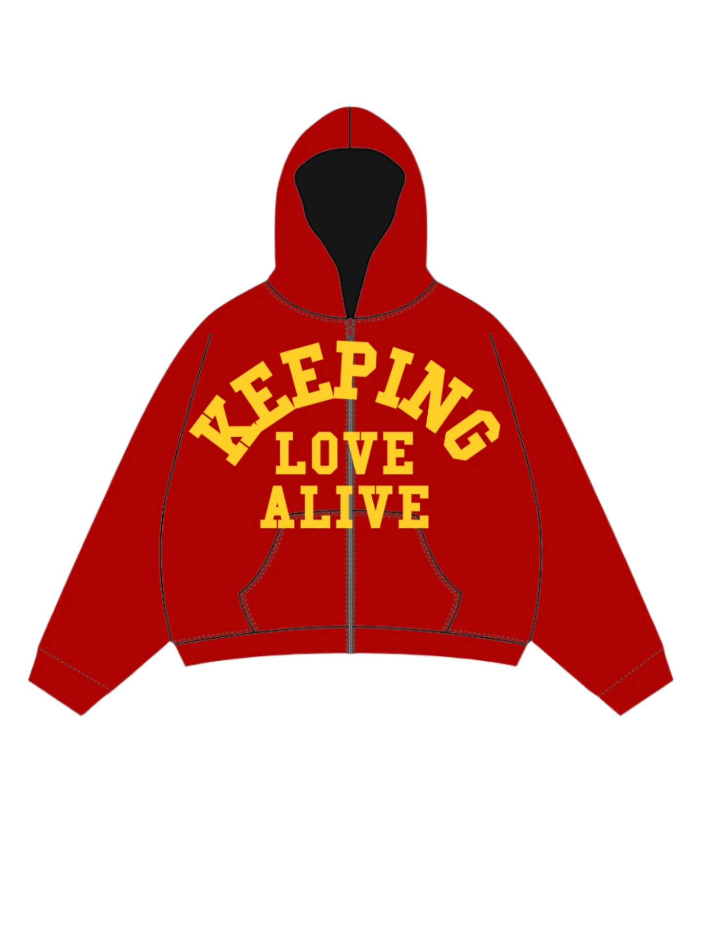 Keeping Love Alive Red Zipup